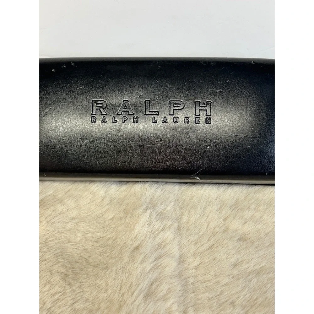 Ralph Ralph Lauren Black Hardshell Eyeglasses Case Debossed Logo Clamshell Case